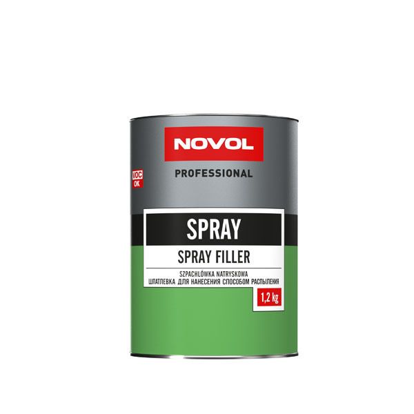 Автомобільна оздоблювальна рідка шпаклівка "Novol Spray" (0,8л+затверджувач 0,05л+розріджувач 0,5л) [Новол Спрей]