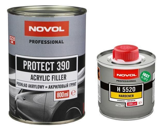 Акриловий ґрунт "Novol PROTECT 390" + затверджувач Н5220 (0,8+0,2 л) [Новол Протект 390]