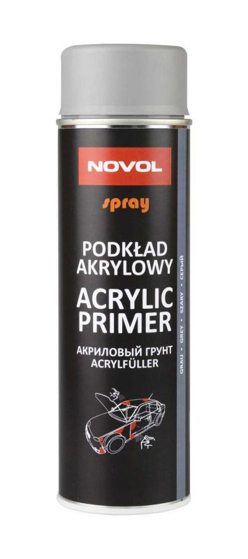 Акриловий однокомпонентний ґрунт для авто в балонічці Novol Acrylic Primer Spray (Новол Акрілік Праймер Спрей)