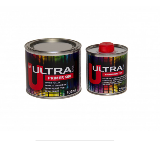 Антикорозійний епоксидний ґрунт для авто "Novol Ultra Line Primer 500" + затвердник (0,5л+0,25л)[Новол Ультра Лайн Праймер 500]