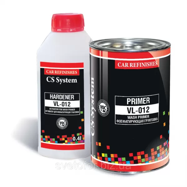 Реактивний антикислотний ґрунт (wash primer) "CS System ВЛ-12" + затверджувач [Вош Праймер ЦС Систем]