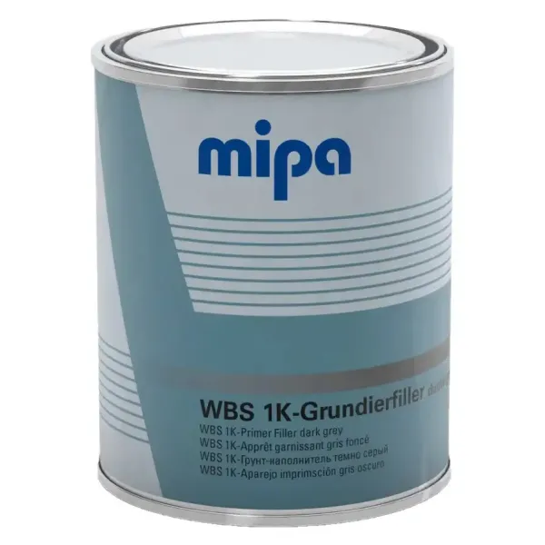 Грунт на водній основі "Mipa" 1K-Grundierfiller WBS dunkelgrau темно-сірий (1л) ["Мотіп" 1К-Грундерфиллер ВБС Данкелграу]