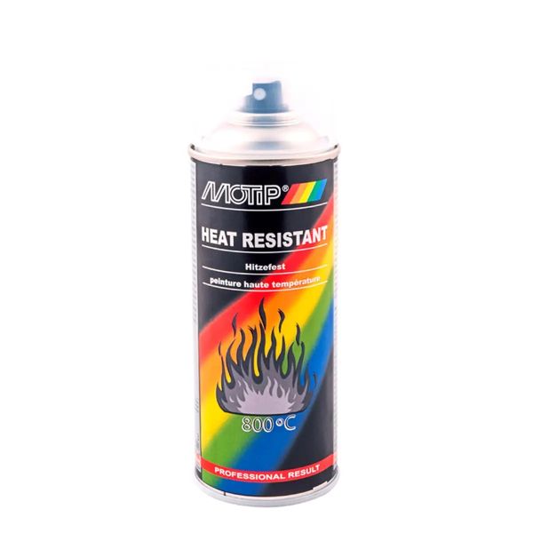Лак високотемпературний  до 800 °С "Motip" Heat Resistant Clear Coat (400мл) ["Мотіп" Хіт Резістант Клиар Коат]