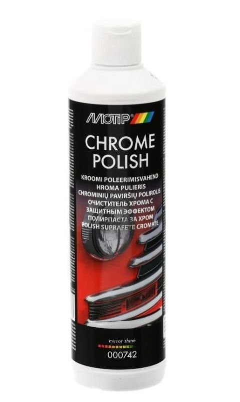 Поліроль для хромованих деталей з захисним ефектом "Motip" Chrome Polish Black Line (500 мл) ["Мотіп" Хром Поліш Блек Лайн]