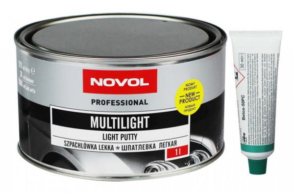 Легка автомобільна шпаклівка "Multilight Novol" (1л) [Новол Мультилайт]