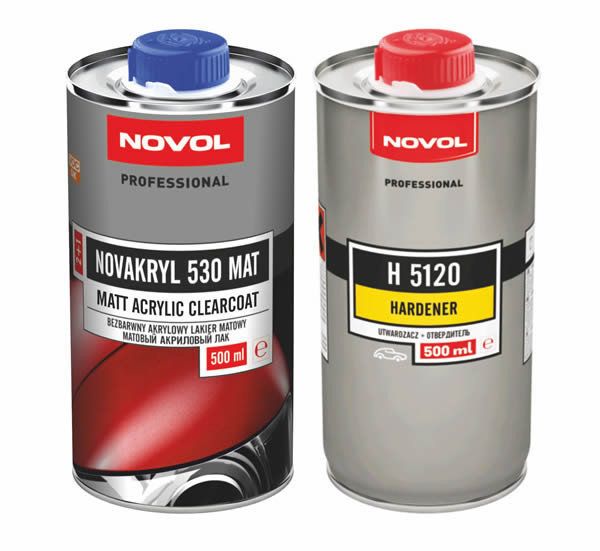 Матовий акриловий лак "Novol Novakryl 530 mat" + затверджувач "Н5120" (1л+0.5л) [Новол Новакрил 530]