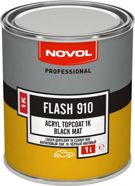 Автомобільний акриловий  однокомпонентний лак (чорний) "Novol Flash 910 1K" (1л) [Новол Флеш 910]