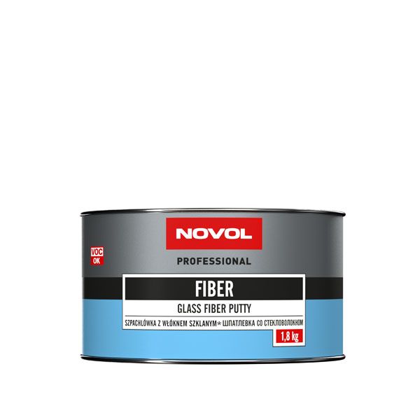 Автомобільная шпатлівка зі скловолокном "Fiber Novol" [Новол Файбер]