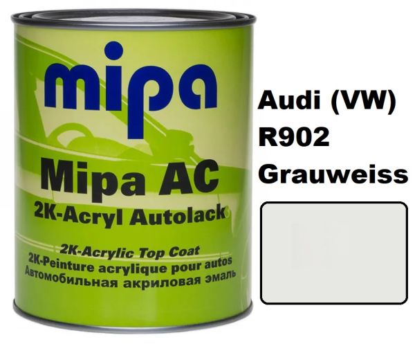 Автоемаль акрилова "Mipa Volkswagen/Audi (VW) R902 Grauweiss" 1л [Міпа]
