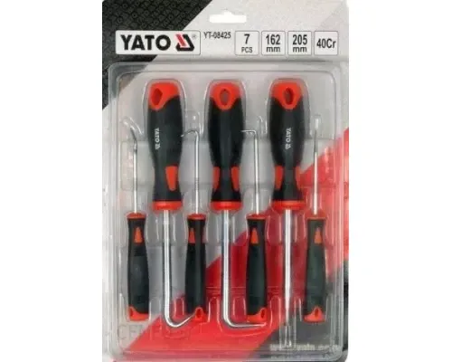 Набір гачків з ручкою "YATO" (7 предметів)