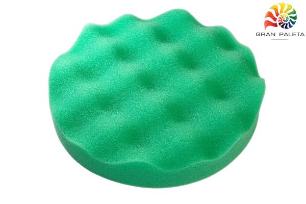 Хвилястий круг для полірування на липучці 150мм*30мм Зелений [Гран палета]