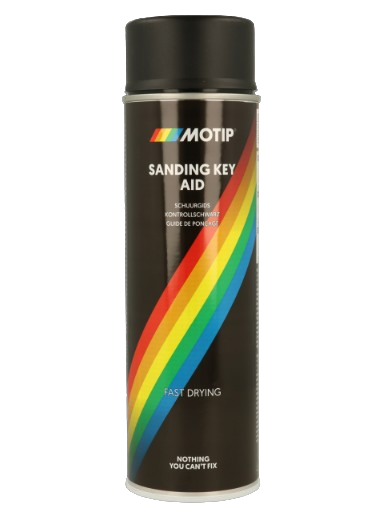 Ґрунт аерозольний проявний "Motip" Sanding Key Aid чорний (500 мл) ["Мотіп" Сендінг Кей Еид]