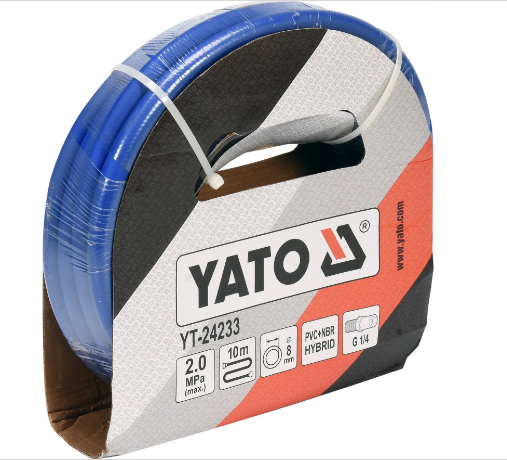 Пневматичний гібридний шланг 1/4" 10 м "YATO"