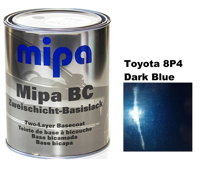 Базова автоемаль (металік) "Mipa Toyota 8P4 Dark Blue" 1л [Міпа Тойота 8П4 Дарк Блу]
