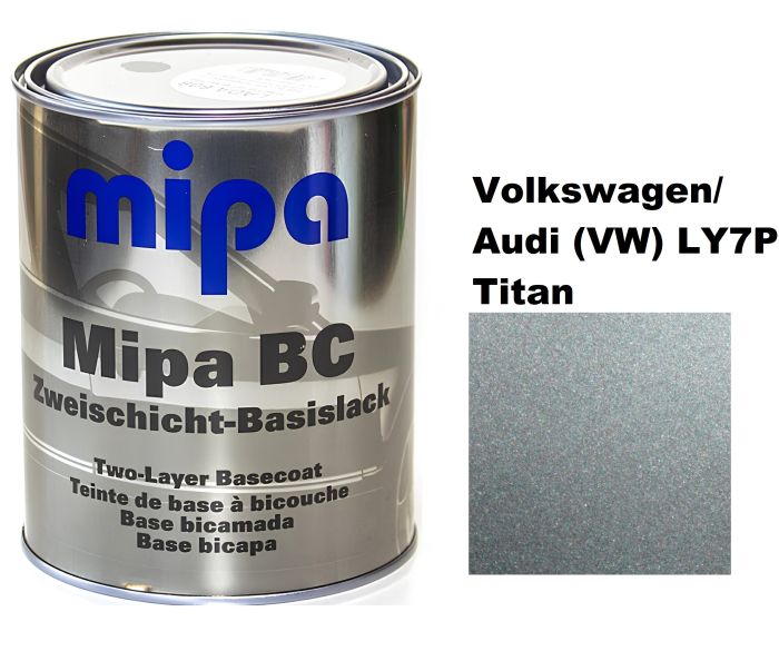 Базова автоемаль (металік) "Mipa Volkswagen/Audi (VW) LY7P Titan" 1л [Міпа Фольксваген/Ауді ЛІ7П Титан]