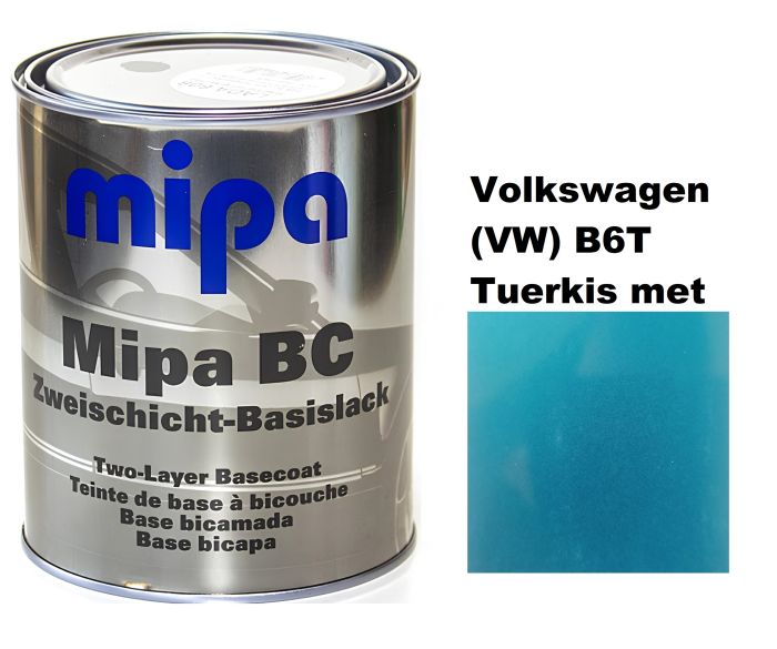 Базова автоемаль (металік) "Mipa Volkswagen (VW) B6T Tuerkis met" 1л [Міпа Фольксваген Б6Т Туркіс мет]