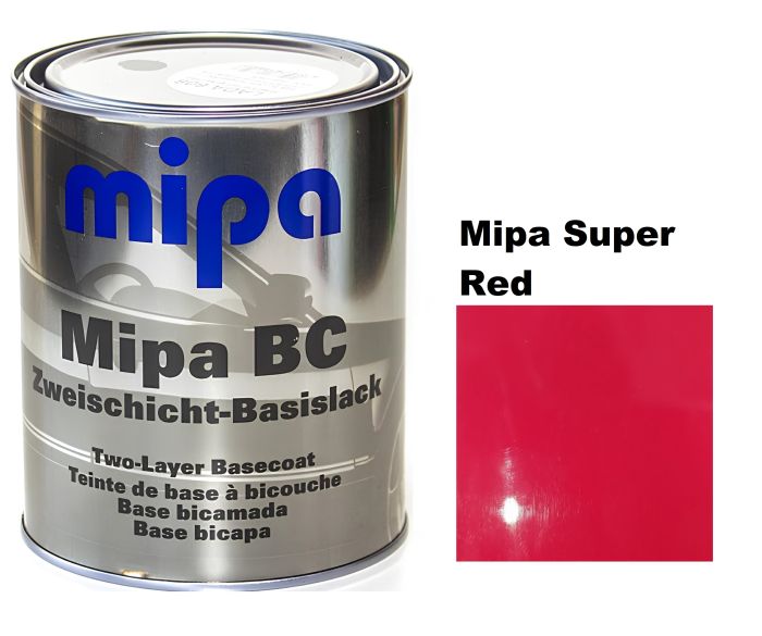 Базова автоемаль (металік) "Mipa Super Red" 1л [Міпа Супер Ред]