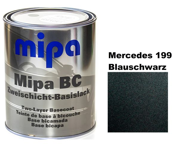Базова автоемаль (металік) "Mipa Mercedes 199 Blauschwarz" 1л [Міпа Мерседес 199 Блаушварц]