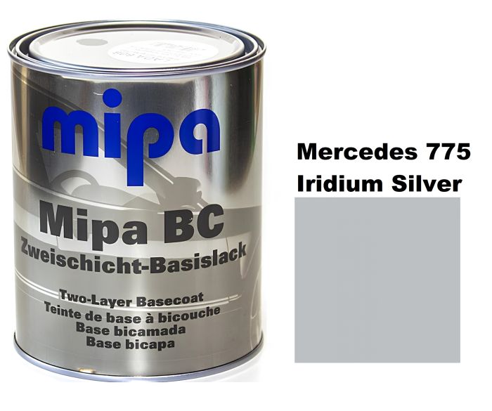 Базова автоемаль (металік) "Mipa Mercedes 775 Iridium Silver" 1л [Міпа Мерседес 775 Іридіум Сільвер]