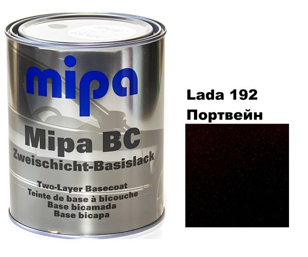 Базова автоемаль (металік) "Mipa Lada 192 Портвейн" 1л [Міпа Лада 192]