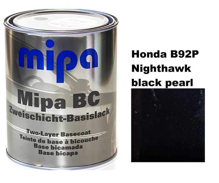 Базова автоемаль (металік) "Mipa Honda B92P Nighthawk black pearl" 1л [Міпа Хонда Б92П Найтхавк блек перл]
