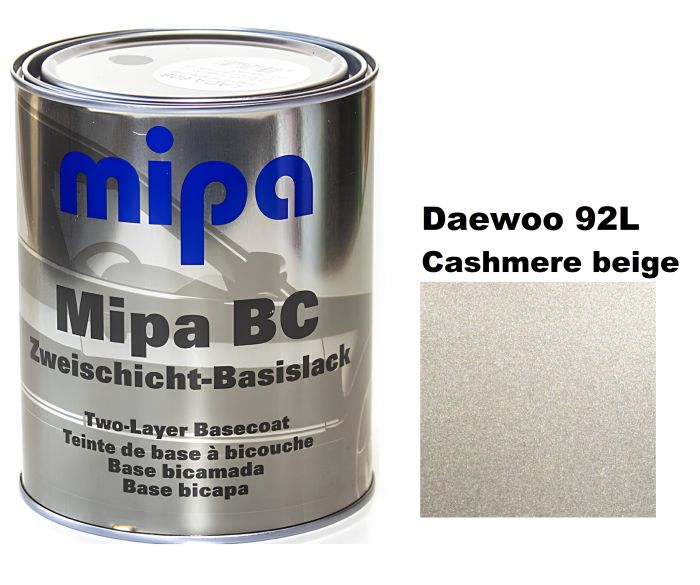 Базова автоемаль (металік) "Mipa Daewoo 92L Cashmere beige" 1л [Міпа Део 92Л Кашмер біж]