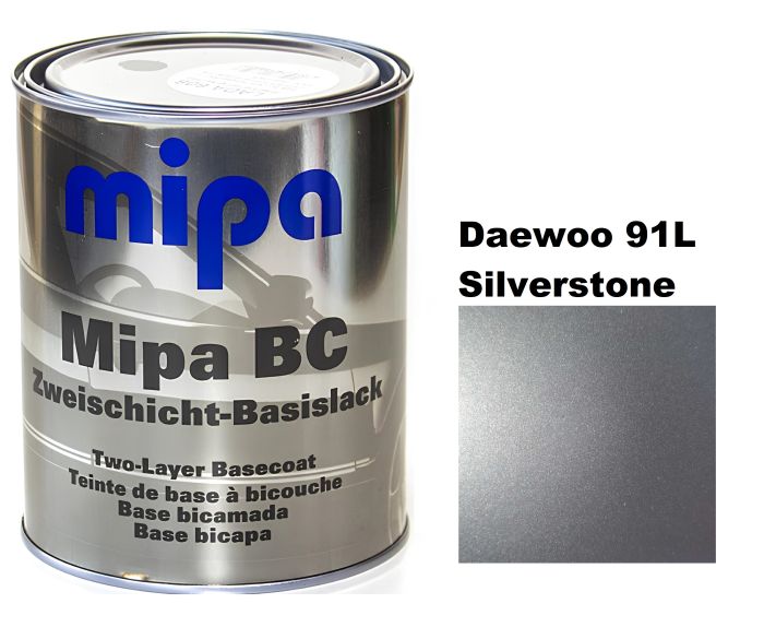 Базова автоемаль (металік) "Mipa Daewoo 91L Silverstone" 1л [Міпа Део 91Л Сільверстоун]