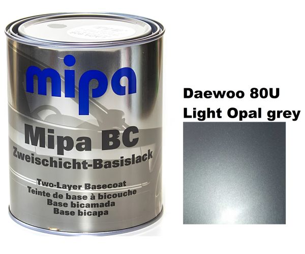 Базова автоемаль (металік) "Mipa Daewoo 80U Light Opal grey" 1л [Міпа Део 80У Лайт Опал Грей]