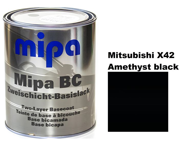 Базова автоемаль (металік) "Mipa MITSUBISHI X42 AMETHYST BLACK" 1л [Міпа Мітсубісі Х42 Аметист Блек]