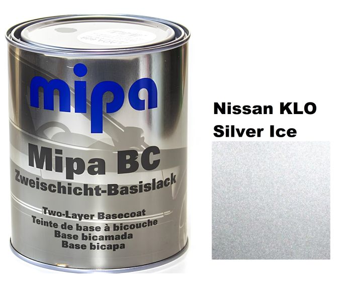 Базова автоемаль (металік) "Mipa Nissan KLO Silver Ice" 1л [Міпа Ніссан КЛО Сільвер Айс]