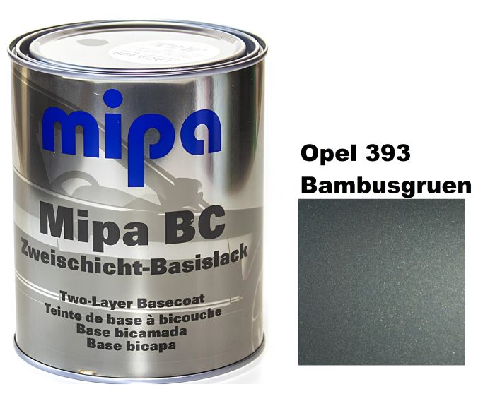 Базова автоемаль (металік) "Mipa Opel 393 Bambusgruen" 1л [Міпа Опель 393 Бамбусгруен]