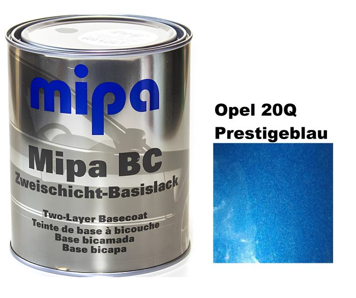 Базова автоемаль (металік) "Mipa Opel 20Q Prestigeblau" 1л [Міпа Опель 20 К'ю Престижблау]