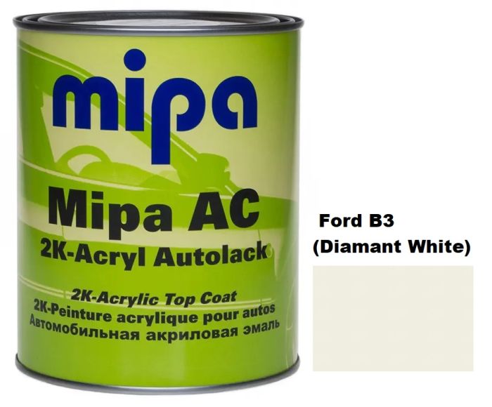 Автоемаль акрилова "Mipa Ford B3 (Diamant White)", 1л [Міпа Форд Б3 Даймант Вайт]