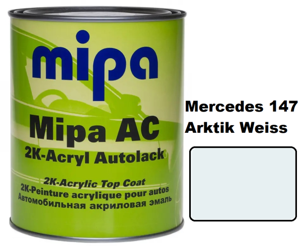 Автоемаль акрилова "Mipa Mercedes 147 Arktik Weiss" 1л [Міпа Лада 147]