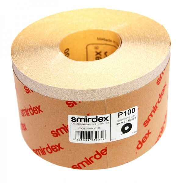 Наждачний папір Smirdex 510 White Line, рулон білий, 116ммх25м (50 м) (Смірдекс)