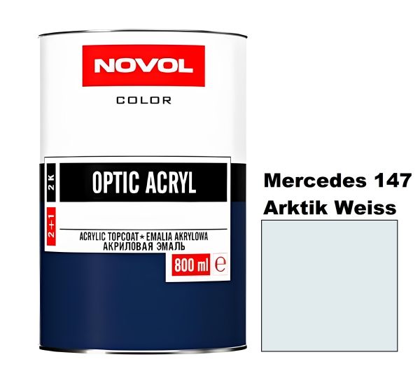Акрилова автоемаль Novol Optic Mercedes 147 Arktik Weiss (Новол Оптік Мерседес 147 Арктік Веіс)