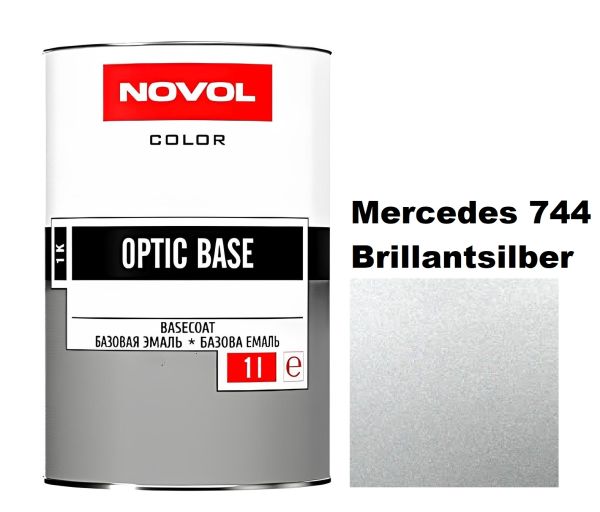 Базова автоемаль Novol OPTIC BASE MERCEDES 744 brilliantsilber (Новол Оптік Бейс Мерседес 744 брилліантсільбер)