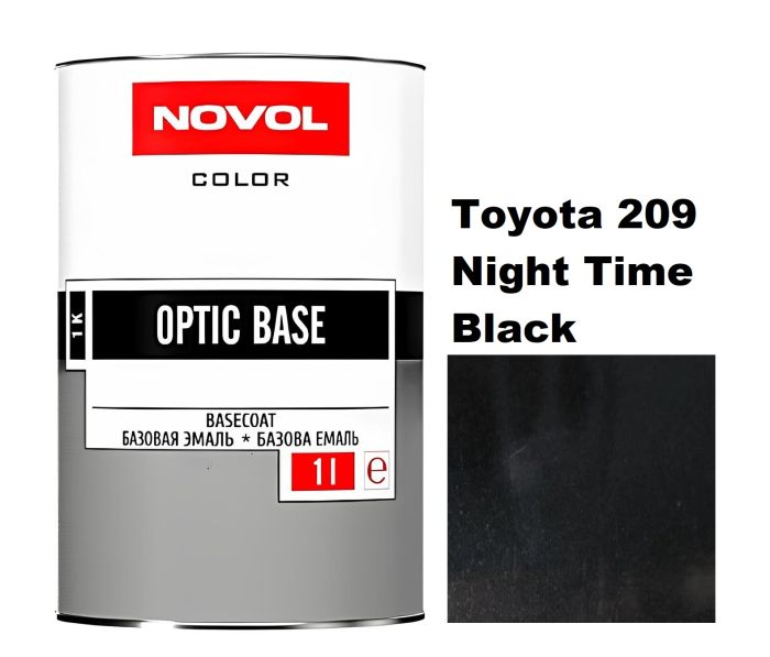 Базова автоемаль Novol OPTIC BASE TOYOTA 209 Night Timy Black (Новол Оптік Бейс Тойота 209 Найт Тімі Блек)