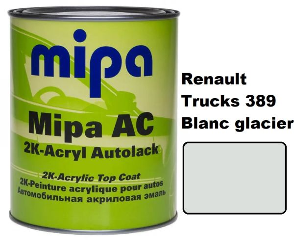 Автоемаль акрилова "Mipa Renault Trucks 389 Blanc glacier" 1л [Міпа Рено 389]