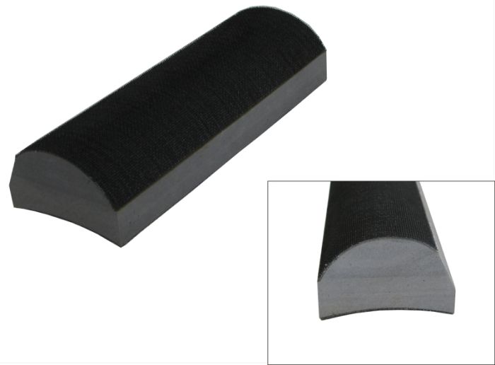 Шліфувальна колодка RV напівкругла , зміцнення VELCRO (липучка) 195х69х45мм VTP [1418]